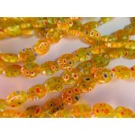 Millefiori Flat Oval 12mm x 10mm